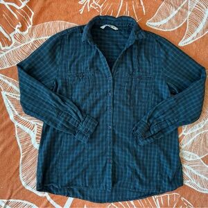 Paradigma Blue and Green Flannel Shirt